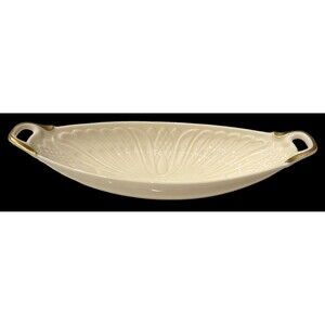 Vintage LENOX “Monaco” Collection Gold trim Handled Server Dish